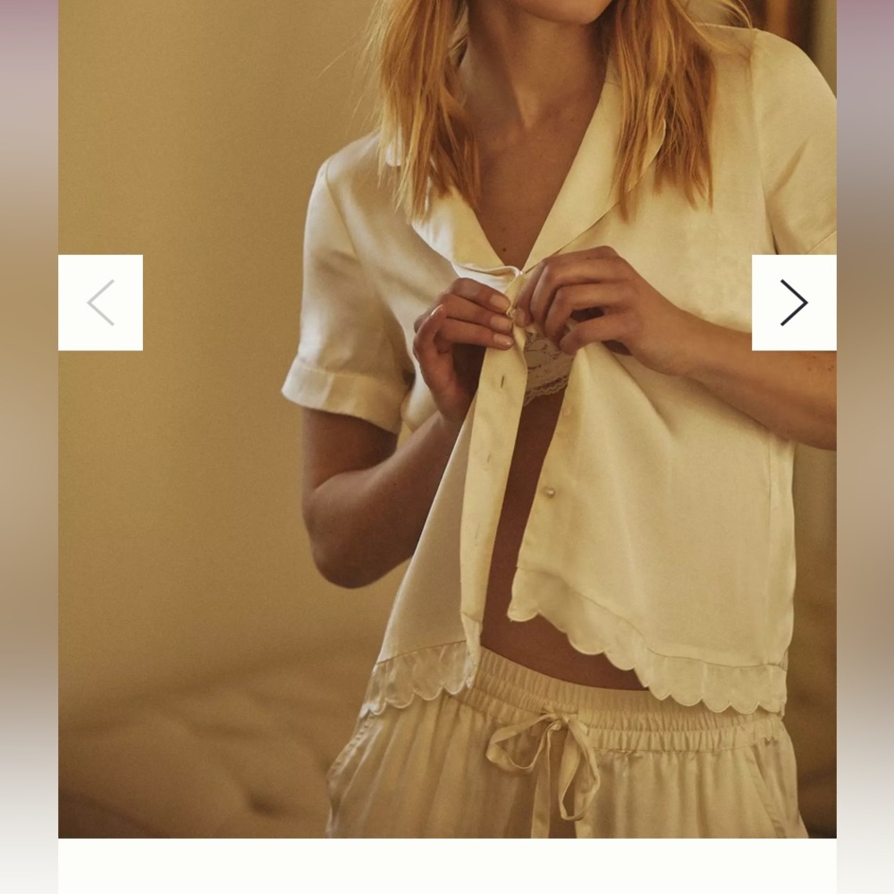 BHLDN used juniper pajamas in ivory
